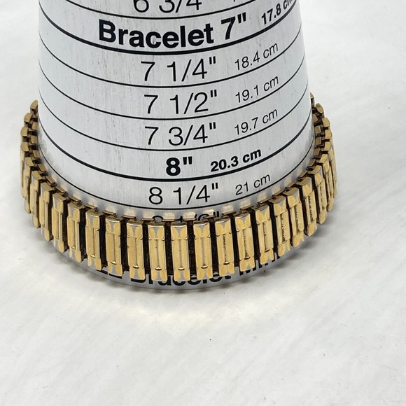 Vtg Armitron Watch Men 30mm Gold Tone Day Date Glitter Stretch Band New Battery - Picture 13 of 15